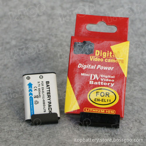 For Nikon EN-EL11 digital camera battery pack, 3.7V 680mAh,18 months warranty